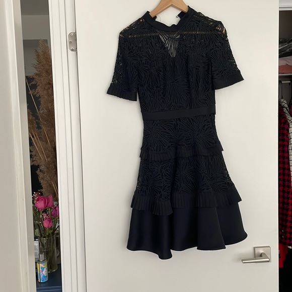 Ever New Satin-Lace Midi Dress - Picture 1 of 3